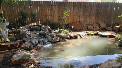 Pond with Waterfall Photo