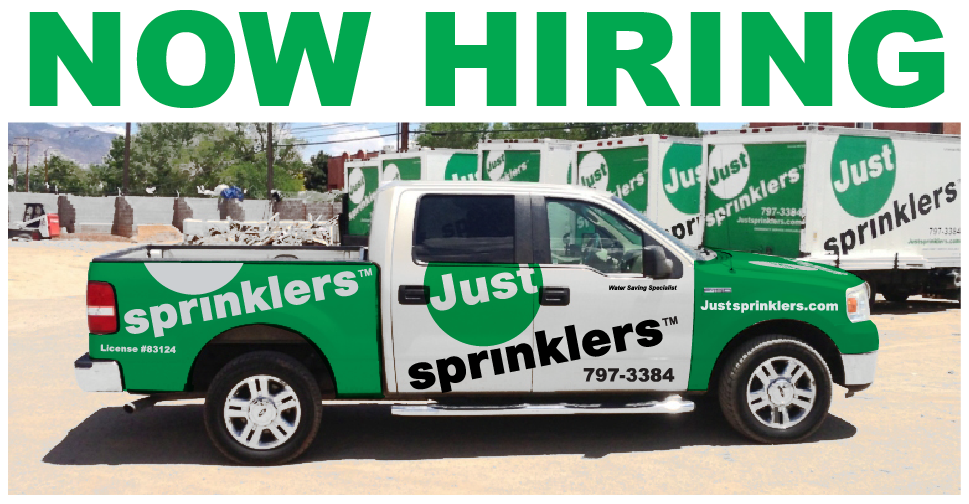 Just Sprinklers is now hiring!